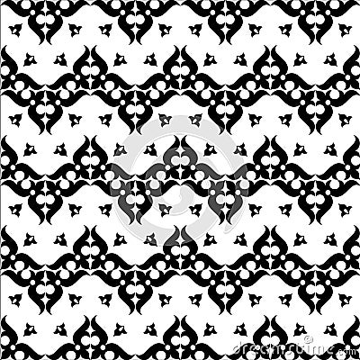 Design ornament black and white pattern Vector Illustration