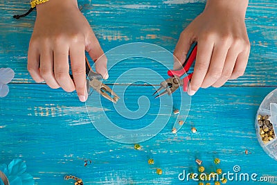 design, pattern, hand, made, mandala, thread, macrame, object, l Stock Photo