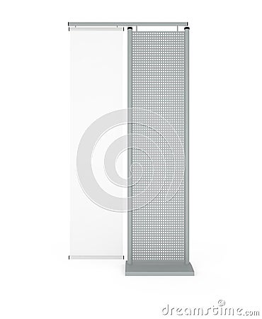 Design Pattern of Information Stand isolated on white Cartoon Illustration