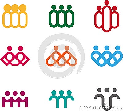 Design people logo element Vector Illustration