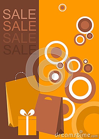 Design of poster / flyer for shopping sale Vector Illustration