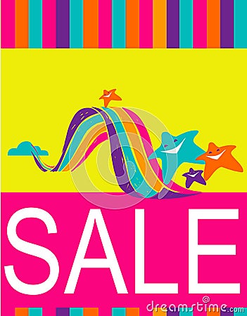 Design of poster / flyer for shopping sale Vector Illustration