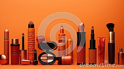 design product orange background Cartoon Illustration