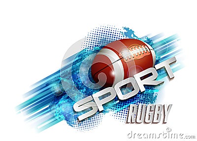 Design with rugby ball Vector Illustration