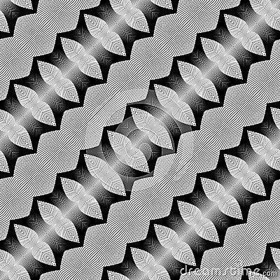 Design seamless monochrome decorative pattern Vector Illustration
