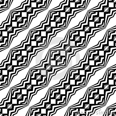 Design seamless monochrome geometric pattern Vector Illustration