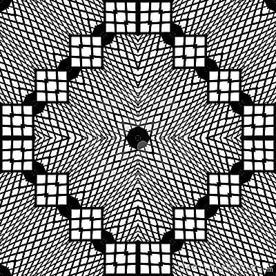 Design seamless monochrome geometric pattern Vector Illustration