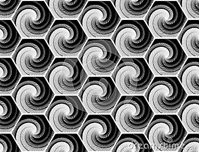 Design seamless monochrome hexagon pattern Vector Illustration