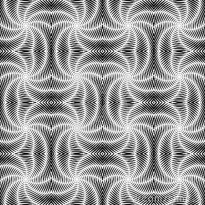 Design seamless uncolored vortex twisting pattern Vector Illustration