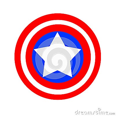 Design shield captain america vektor illustration Vector Illustration