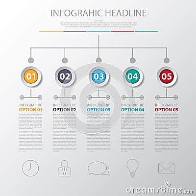 Design simple step number and line business icon banners /graphic or website.Vector/EPS10. Vector Illustration