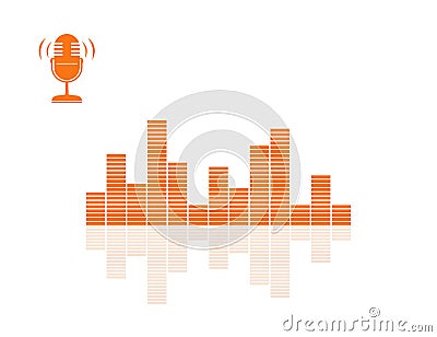 Design of sound bars Vector Illustration