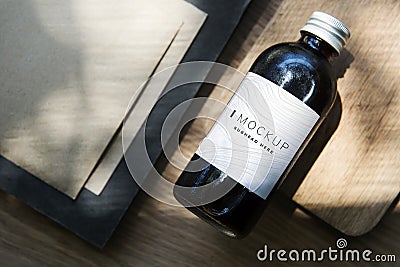 Plastic coffee bottle design mockup Stock Photo