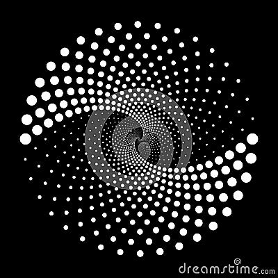 Design spiral dots backdrop Vector Illustration