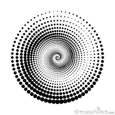 Design spiral dots backdrop Vector Illustration