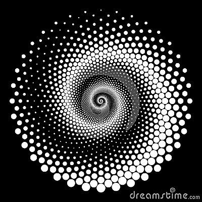 Design spiral dots backdrop Vector Illustration