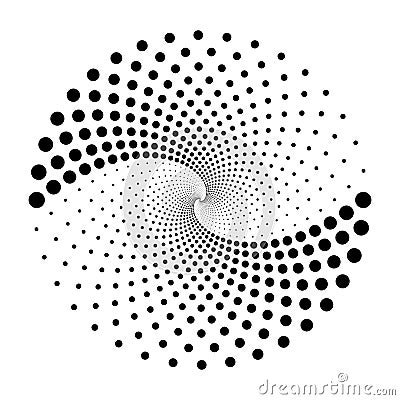 Design spiral dots backdrop Vector Illustration