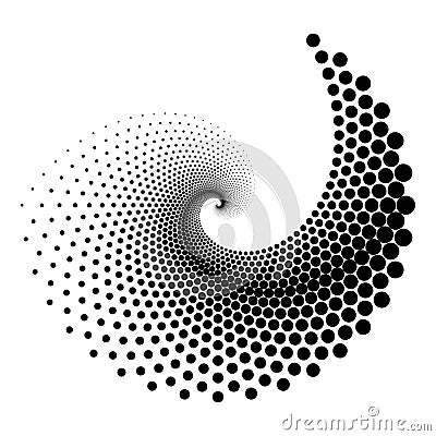 Design spiral dots element Vector Illustration