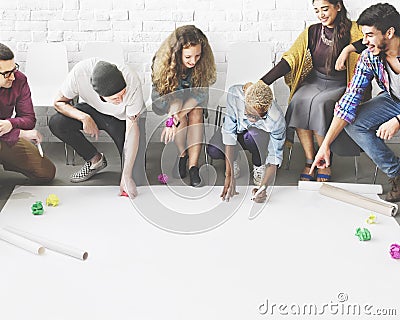 Design Students Team Designing Start up Concept Stock Photo