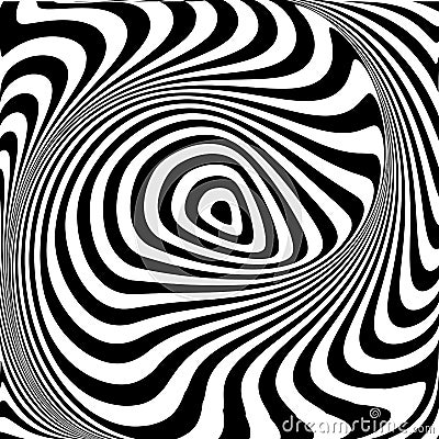 Design swirl movement illusion background Vector Illustration