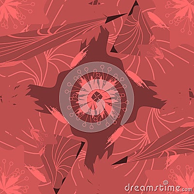 The design with symmetrical arrangement of leaves produces beauty. Stock Photo