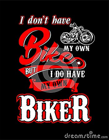 Design t shirt Biker Vector Illustration