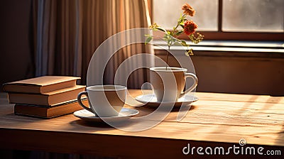 design table home background Cartoon Illustration