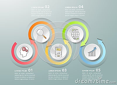 Design template business concept infographic template Vector Illustration