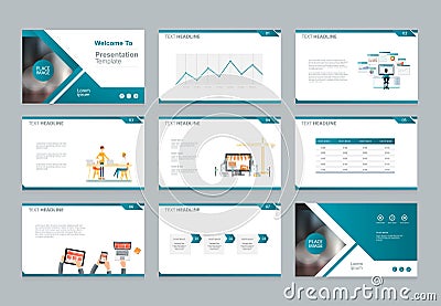 Design template for business presentation with infographic elements design Vector Illustration
