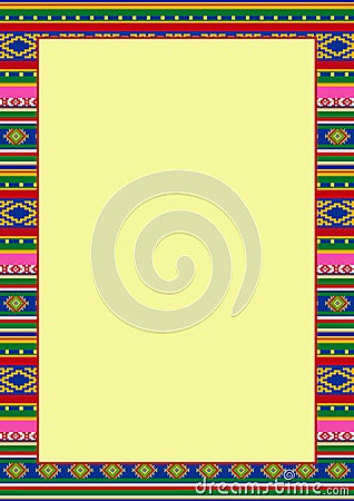 Design template for mexican restaurant menu, Cinco de Mayo fiesta Invitation, greeting card. Bright striped background with tribal Vector Illustration