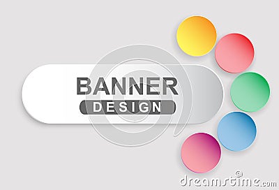 Design template modern multicolored, colorful paper cutting circle pattern Vector Illustration