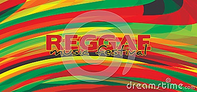 Design template for reggae music festival. Vector Vector Illustration