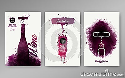 Design templates background wine stains Vector Illustration