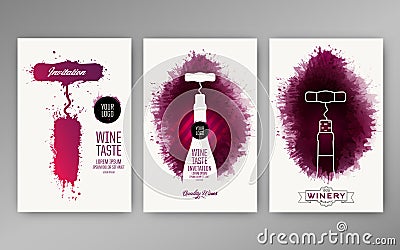 Design templates background wine stains Vector Illustration