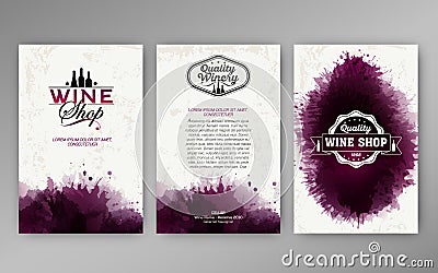 Design templates background wine stains Vector Illustration