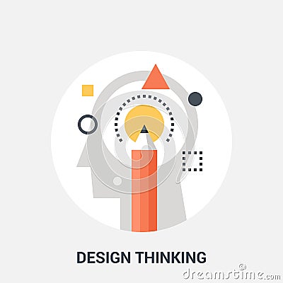 Design thinking icon concept Vector Illustration