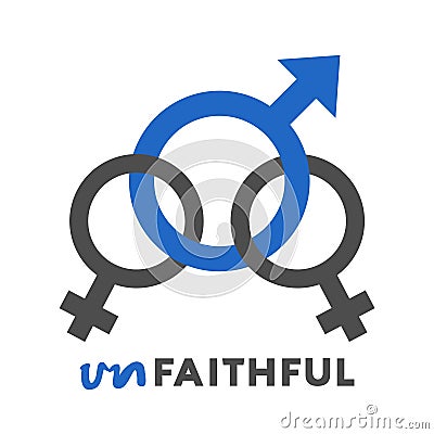 Design of unfaithful man icon Vector Illustration