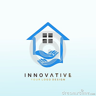 Design a unique logo for a home sitting company. Vector Illustration