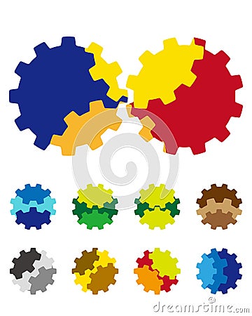 Design vector gears logo element Vector Illustration