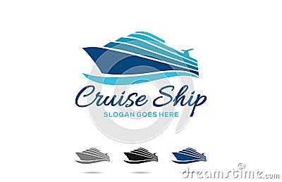 Cruise Ship Vector Illustration