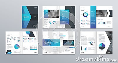 Design vector template layout for company profile ,annual report with cover, brochures, flyers, presentations, Vector Illustration