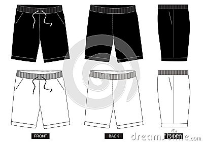 Design vector template shorts collection for men 05 Vector Illustration