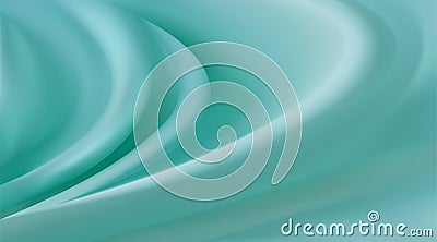 Design vector wave Elegant silky green silk or satin can be used as a background Vector Illustration