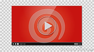 Design of the video player. Interface movie media play bar Vector Illustration