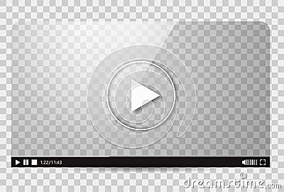 Design of the video player. Interface movie media play bar Vector Illustration