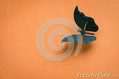 Design for wall, white butterflies, abstract, creative Stock Photo