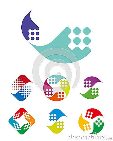 Design wave logo element. Vector Illustration