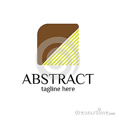Design wave square vector logo template. Rectangular, rhombus icon set. You can use in the construction, factories, communications Vector Illustration