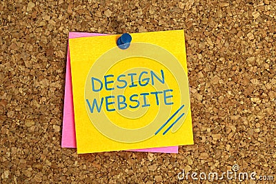 Design website sticky Stock Photo