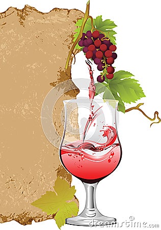 Design for wine list. Vector Illustration